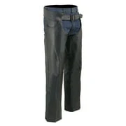 Milwaukee Leather SH1125 Men's Black Braided Leather Jean Style Chaps - Image 8