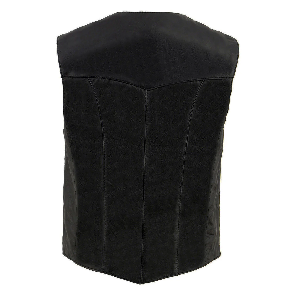 Milwaukee Leather SH1227 Women's Black Leather Classic Western Motorcycle Rider Vest- Front 4-Snap Button Closure - Image 2