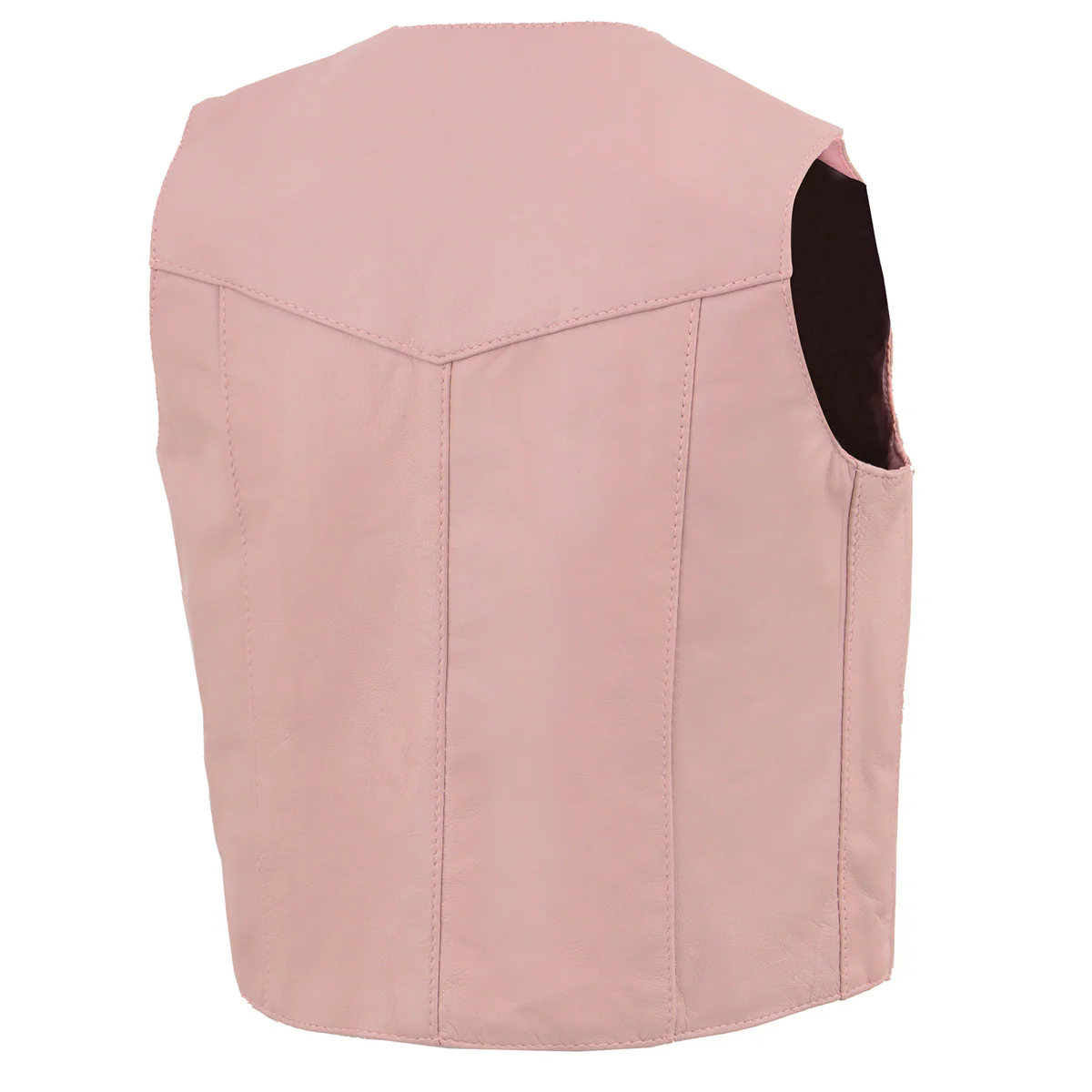 Milwaukee Leather SH2011PINK Girls Pink Three Snap Leather Vest - Image 5