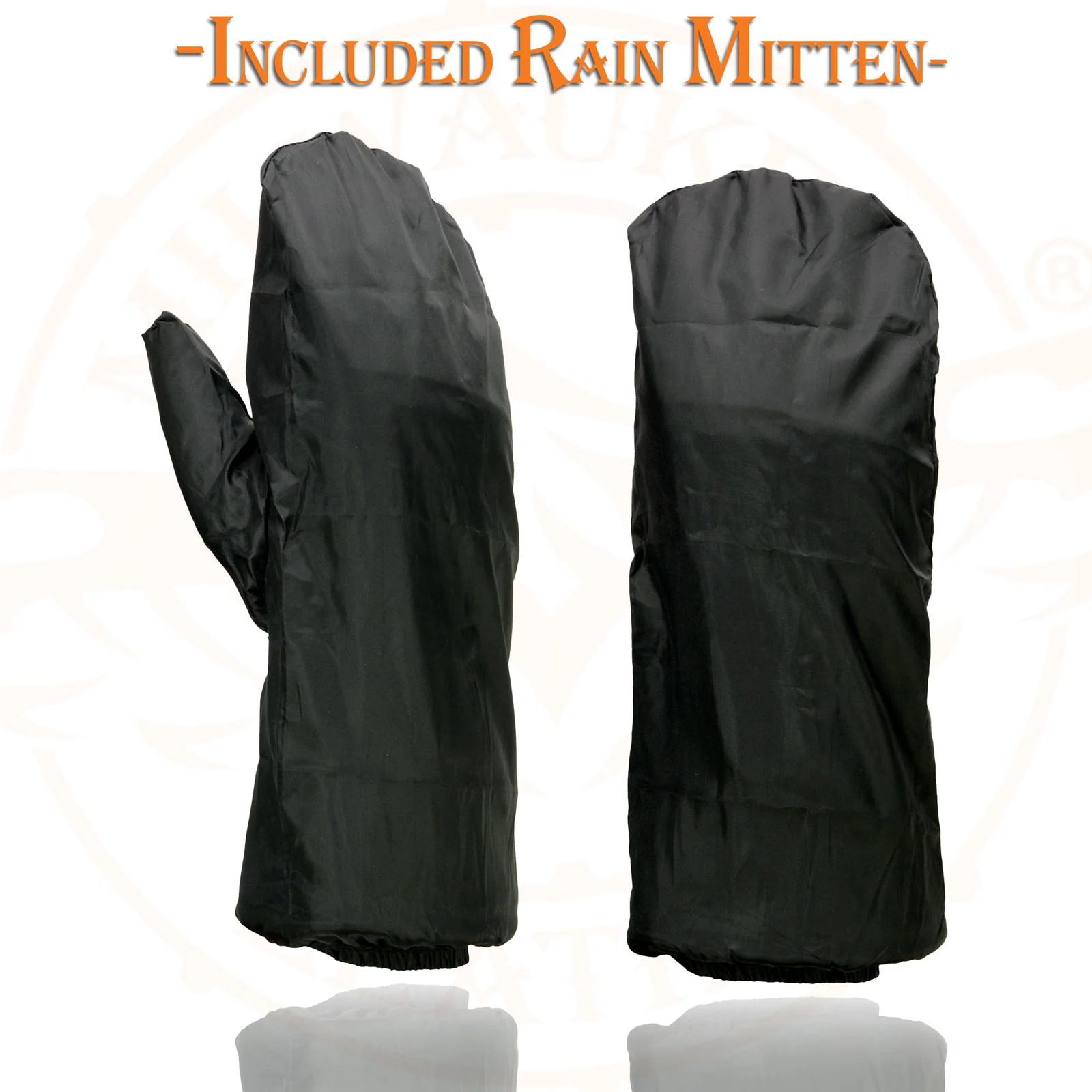 Milwaukee Leather SH230 Men's Black Leather Warm Lining Gauntlet Motorcycle Hand Gloves W/ ‘Rain Mitten and Pull-on Closure’ - Image 10