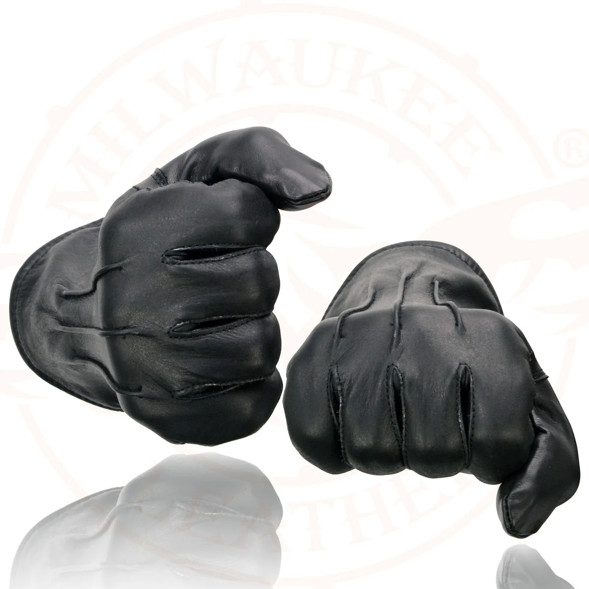 Milwaukee Leather SH234 Men's Black Thermal Lined Leather Motorcycle Gloves w/ Cinch Wrist Closure - Image 15