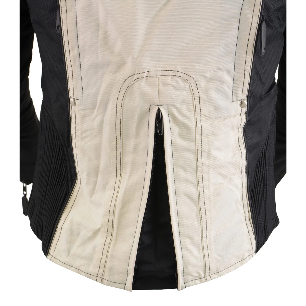 Milwaukee Leather SH2366 Women's'Reflective Tribal' Black and Cream Armored Motorcycle Textile Jacket - Image 12