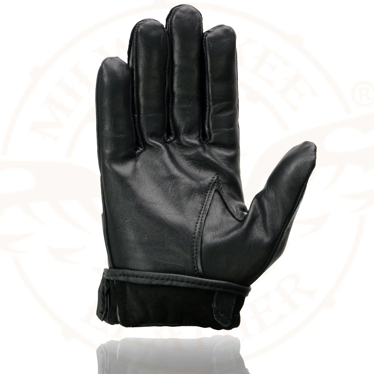 Milwaukee Leather SH247 Men's Black Perforated Leather Full Finger Motorcycle Hand Gloves W/ Breathable ‘Open Knuckle’ - Image 8
