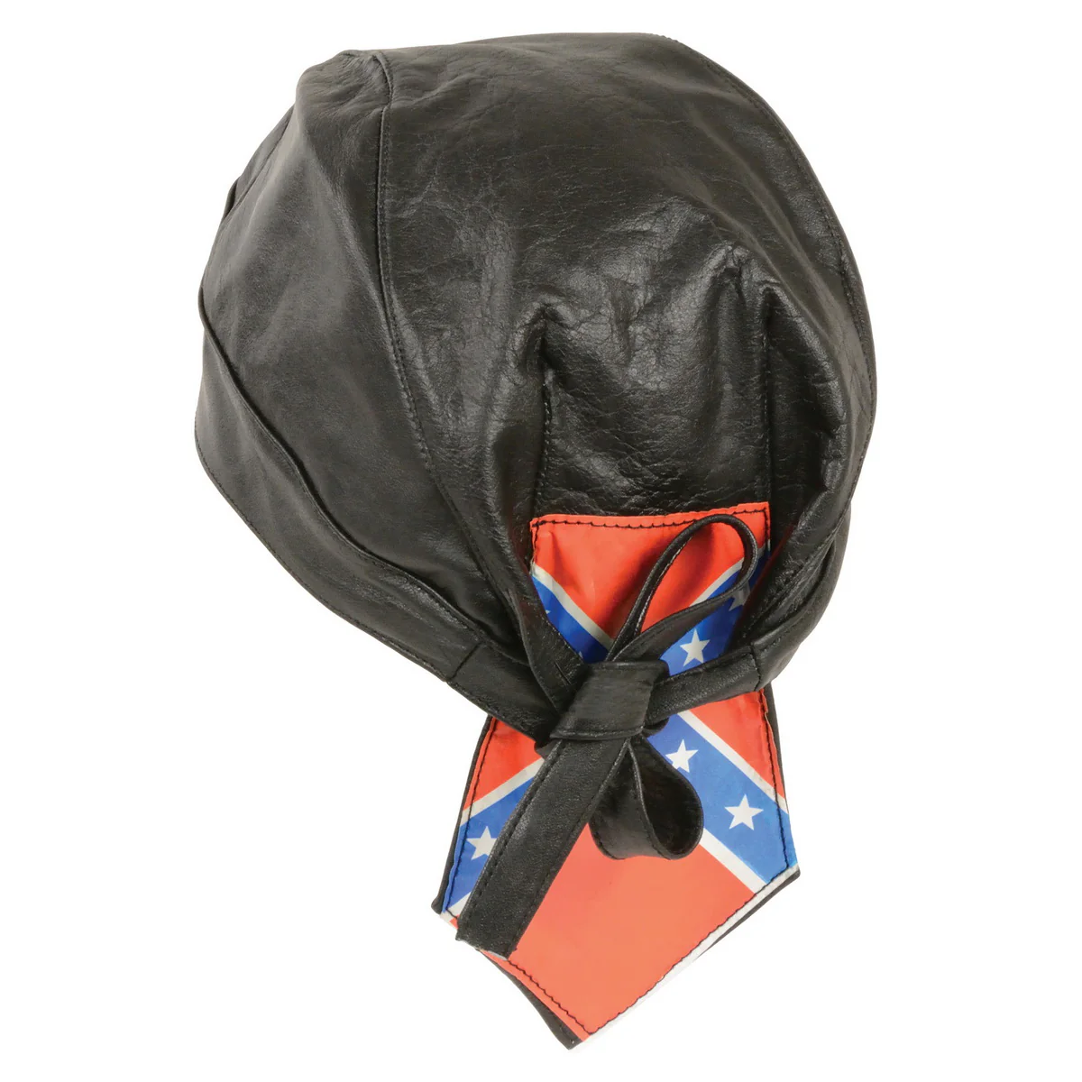 Milwaukee Leather SH315 Black Motorcycle Leather Cap - Image 2