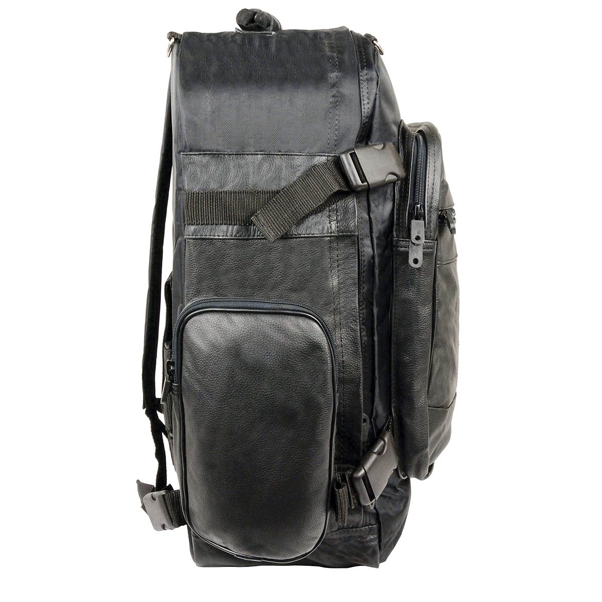 Milwaukee Leather SH540 Medium Black Size Leather and Textile Motorcycle Sissy Bar Back Pack Bag - Image 5