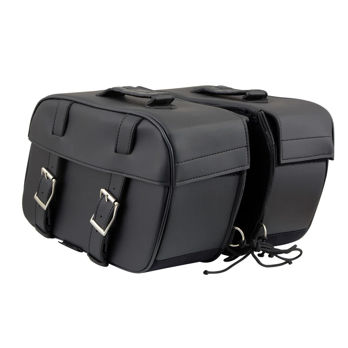 Milwaukee Leather SH57701 Black Medium PVC Zip-Off Motorcycle Saddlebag - Image 15