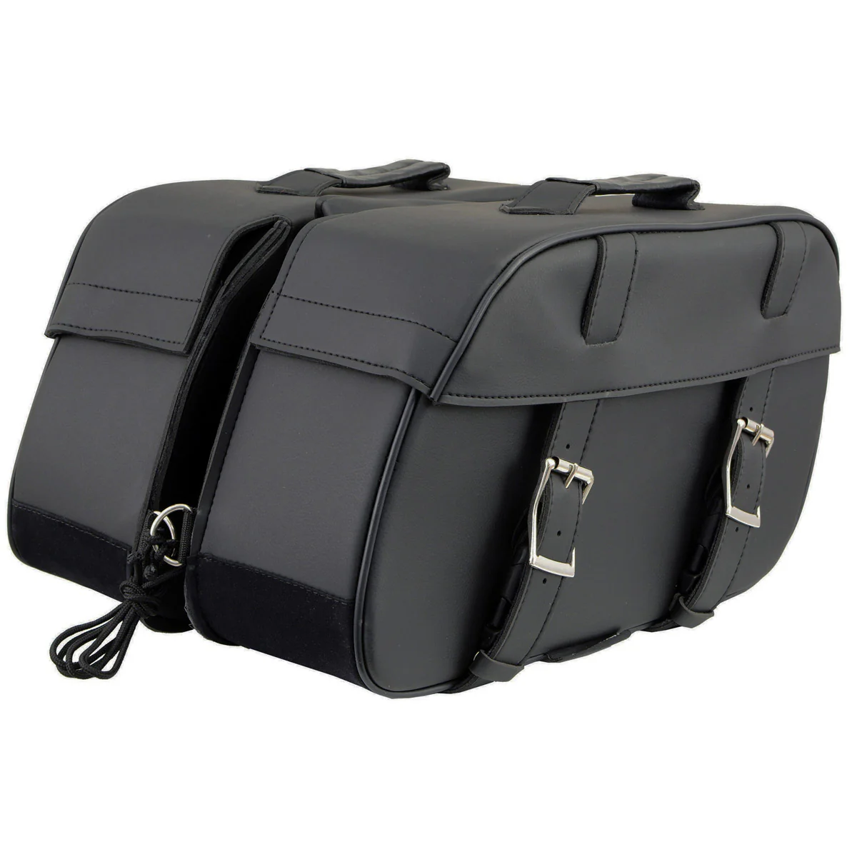 Milwaukee Leather SH57701 Black Medium PVC Zip-Off Motorcycle Saddlebag - Image 5