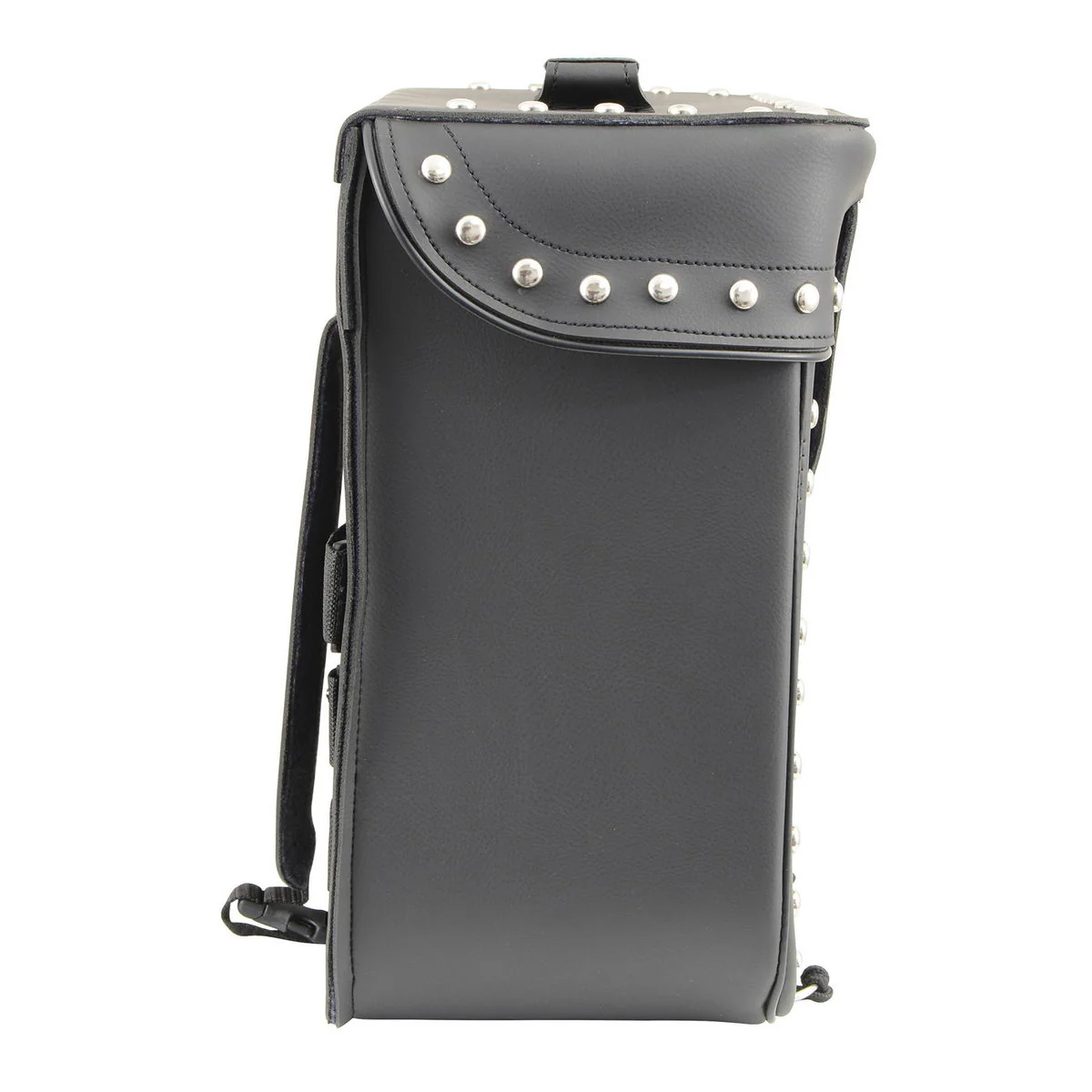 Milwaukee Leather SH582 Medium Black ‘Studded’ PVC Sissy Bar Motorcycle Bag - Image 8