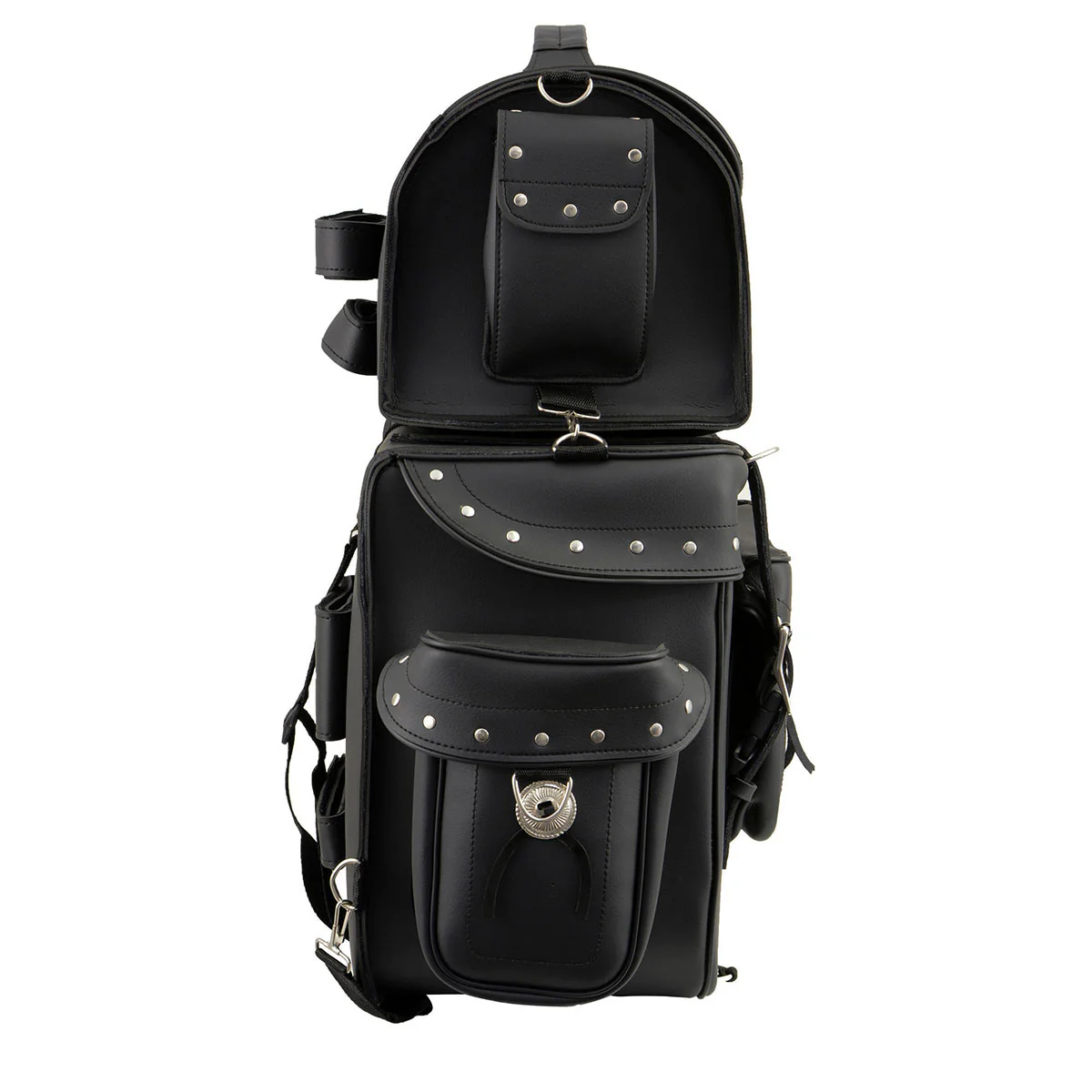 Milwaukee Leather SH660 Large Black 2-Piece PVC Motorcycle Touring Bag Pack - Image 8