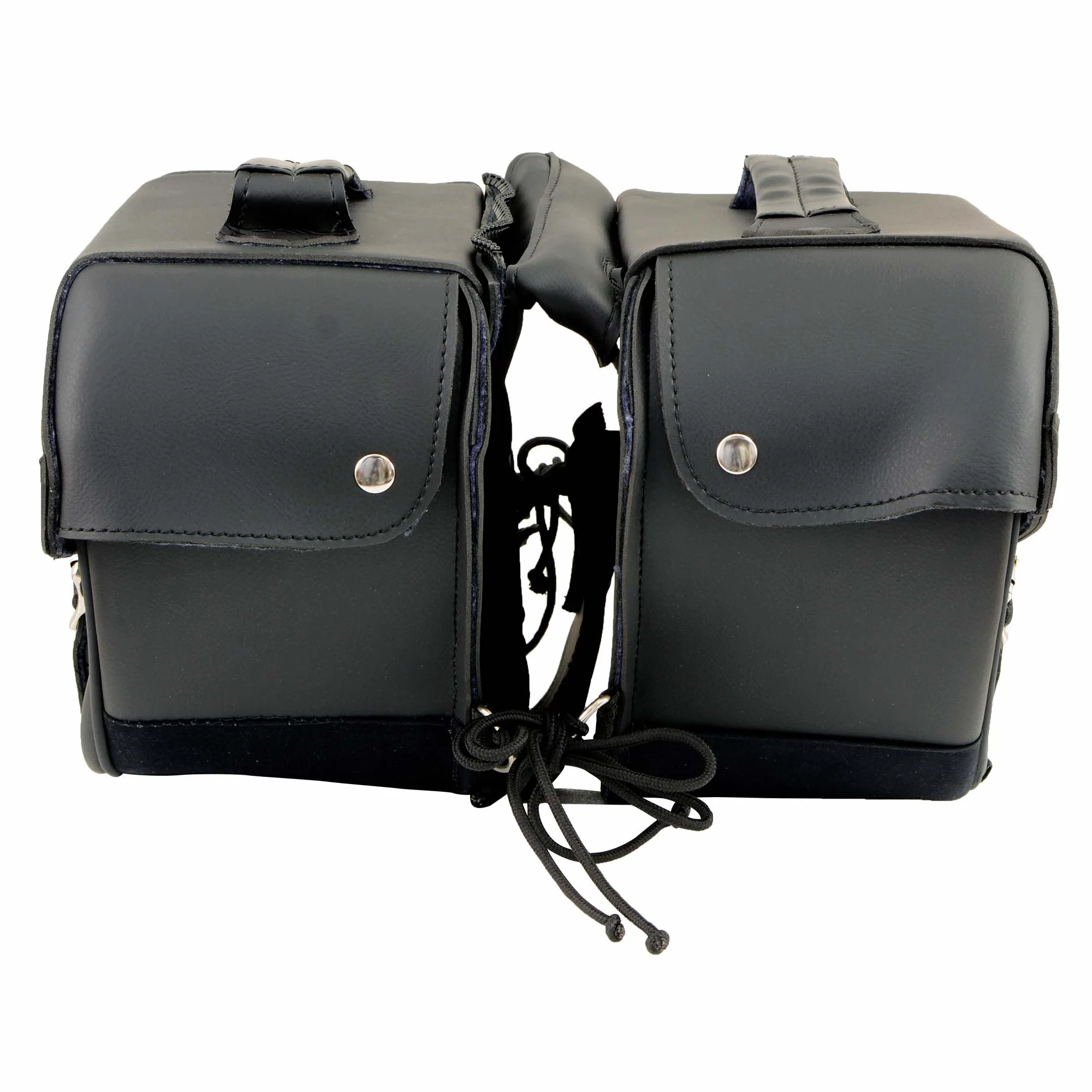 Milwaukee Leather SH66701ZB Black Single Strap PVC Throw Over Motorcycle Saddlebags - Image 4