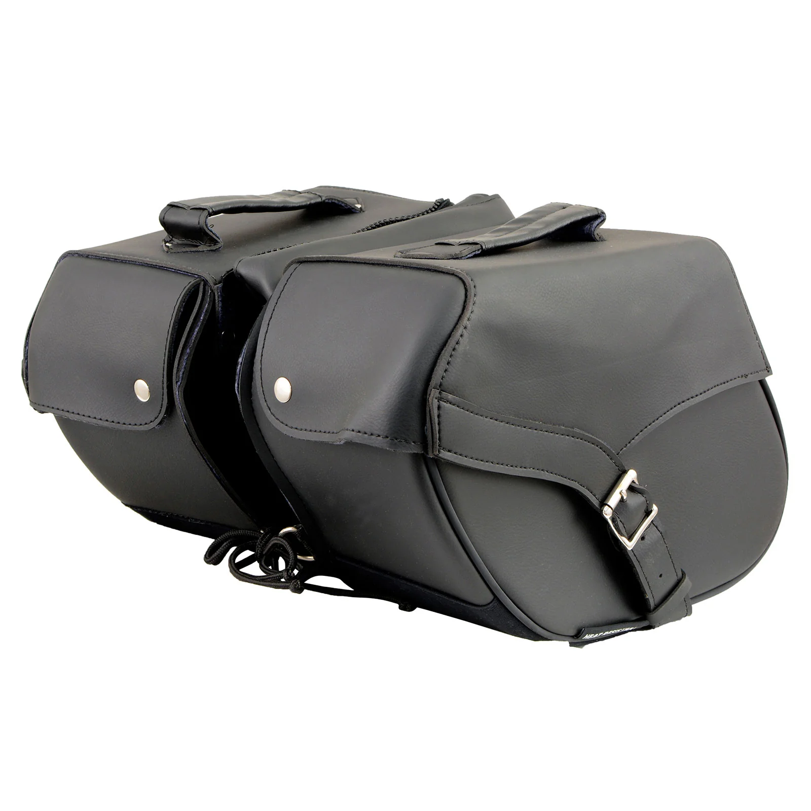 Milwaukee Leather SH66701ZB Black Single Strap PVC Throw Over Motorcycle Saddlebags - Image 5