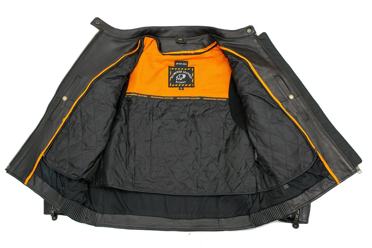 Milwaukee Leather SH7083 Women's Black ‘Euro Racing’ Vented Leather Jacket with Side Stretch - Image 5