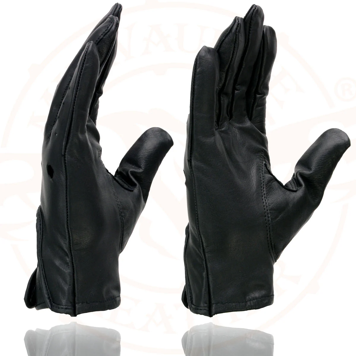 Milwaukee Leather SH729 Men's Black Perforated Leather Full Finger Motorcycle Hand Gloves W/ Breathable ‘Open Knuckle’ - Image 5