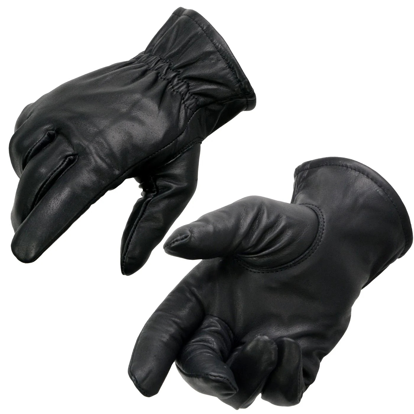 Milwaukee Leather SH734 Men's Black Thermal Lined Leather Motorcycle Gloves w/ Cinch Wrist Closure - Image 10