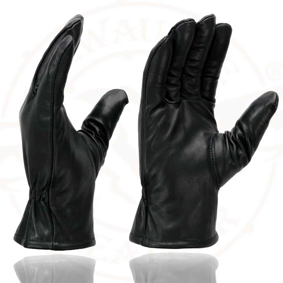 Milwaukee Leather SH734 Men's Black Thermal Lined Leather Motorcycle Gloves w/ Cinch Wrist Closure - Image 5