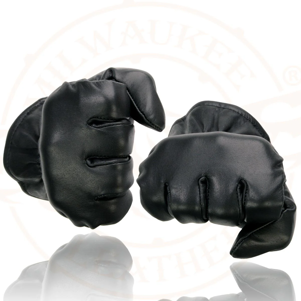 Milwaukee Leather SH734 Men's Black Thermal Lined Leather Motorcycle Gloves w/ Cinch Wrist Closure - Image 7