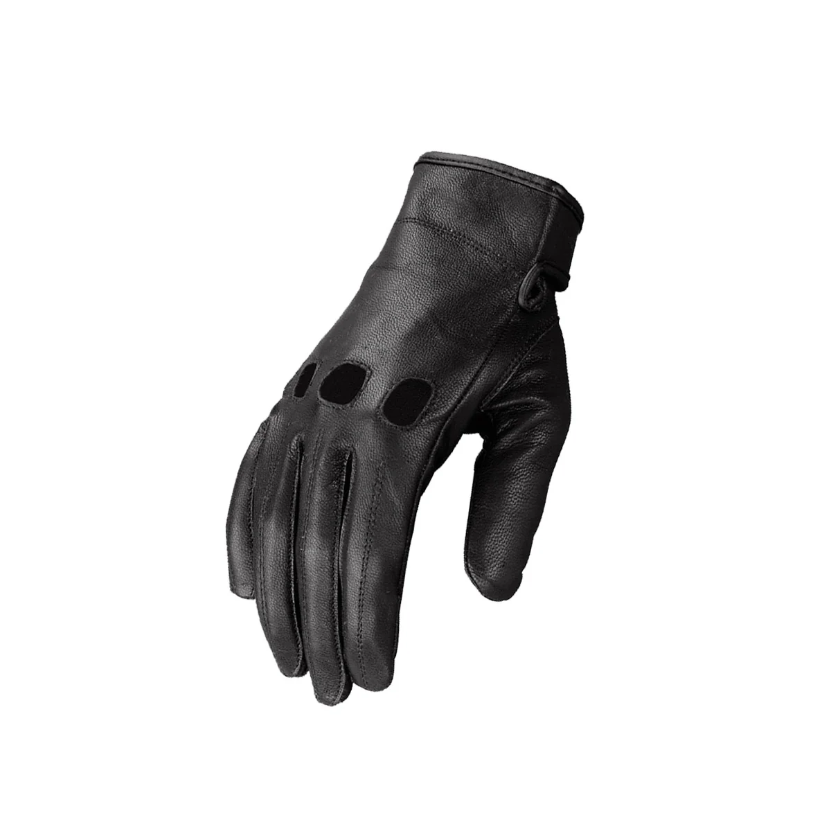 Milwaukee Leather SH811 Men's Black Leather Full Finger Motorcycle Hand Gloves W/ Breathable ‘Open Knuckle’ - Image 4