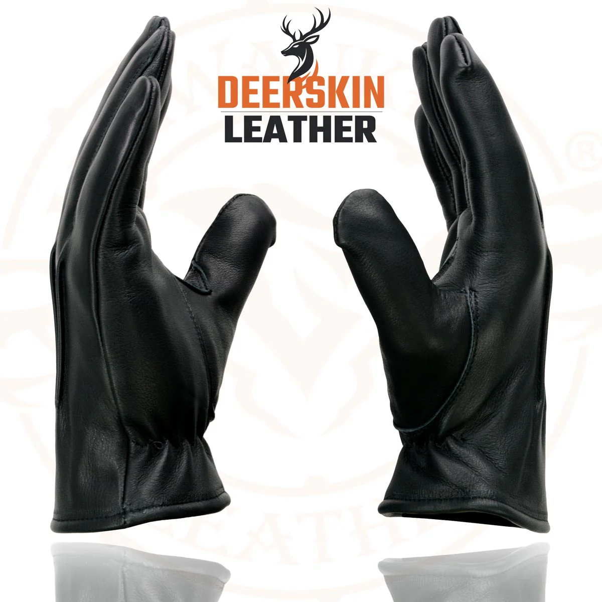 Milwaukee Leather SH865 Men's Black Thermal Lined USA Deerskin Leather Motorcycle Winter Rider Gloves - Image 5