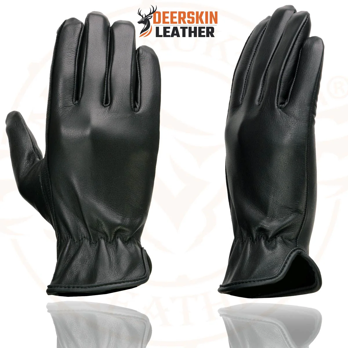 Milwaukee Leather SH886 Women's USA Deerskin Black Leather Unlined Lightweight Motorcycle Rider Gloves - Image 5