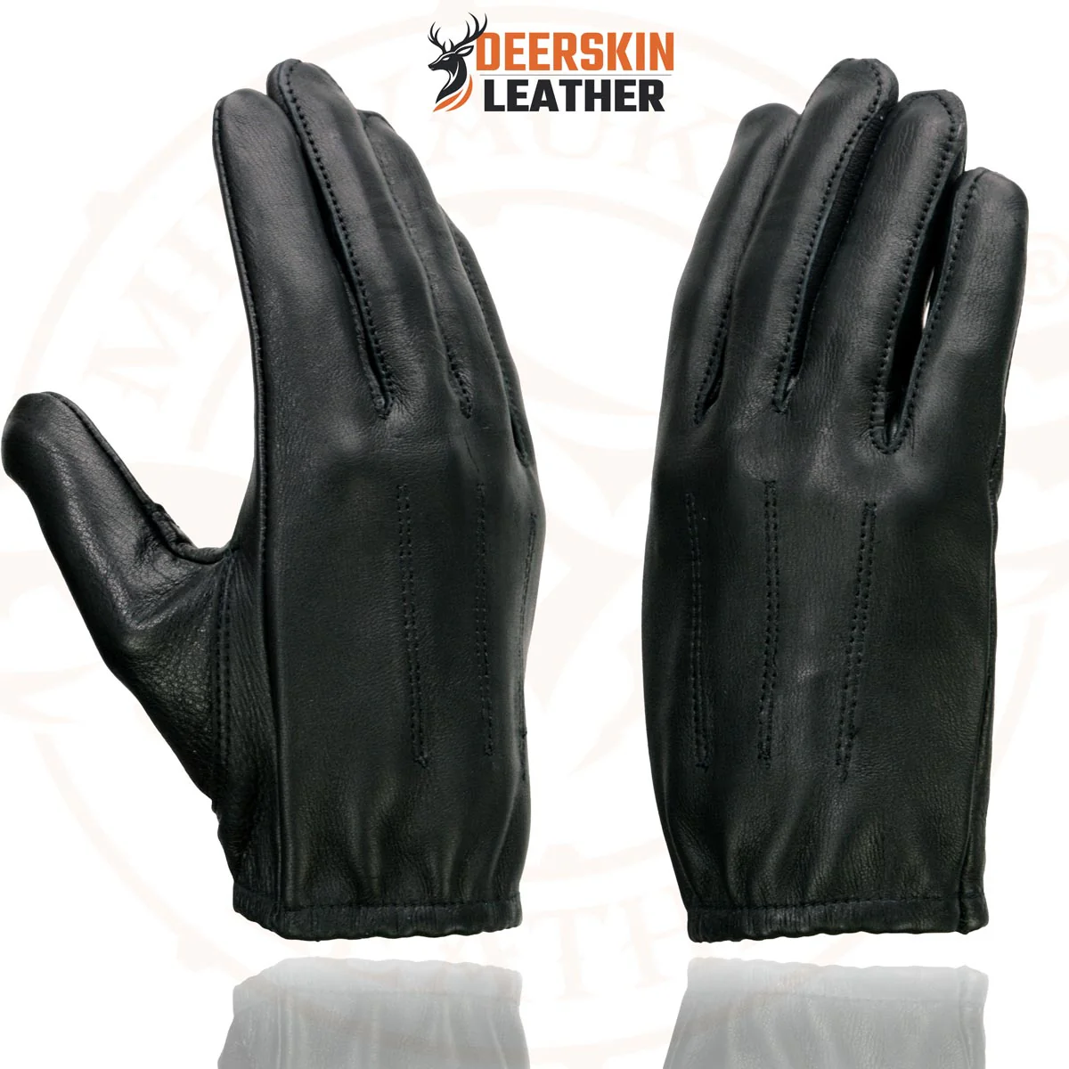 Milwaukee Leather SH887 Men's USA Deerskin Black Leather Unlined Lightweight Motorcycle Riders Gloves - Image 5