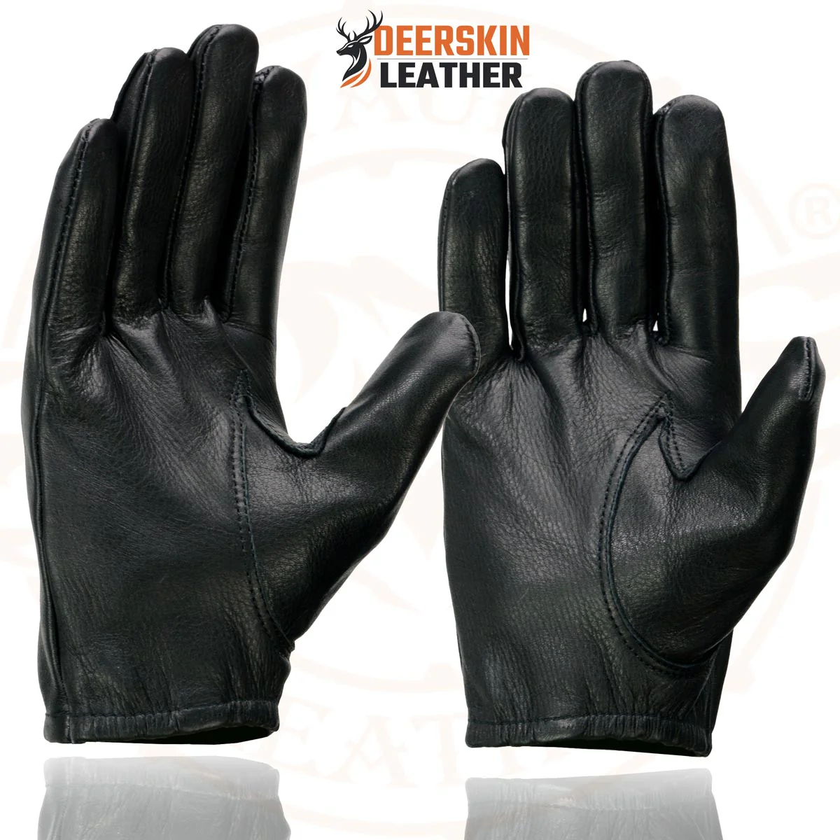 Milwaukee Leather SH887 Men's USA Deerskin Black Leather Unlined Lightweight Motorcycle Riders Gloves - Image 7
