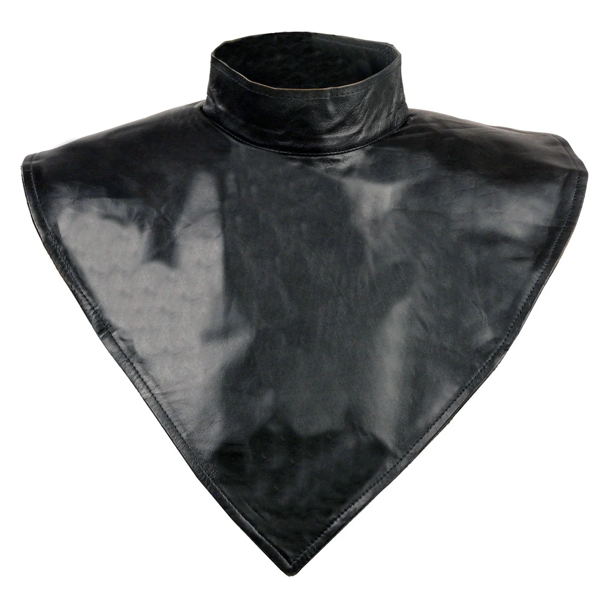 Milwaukee Leather Unisex Black Premium Leather Neck Warmer with Fleece Liners for Cold Weather - Image 11