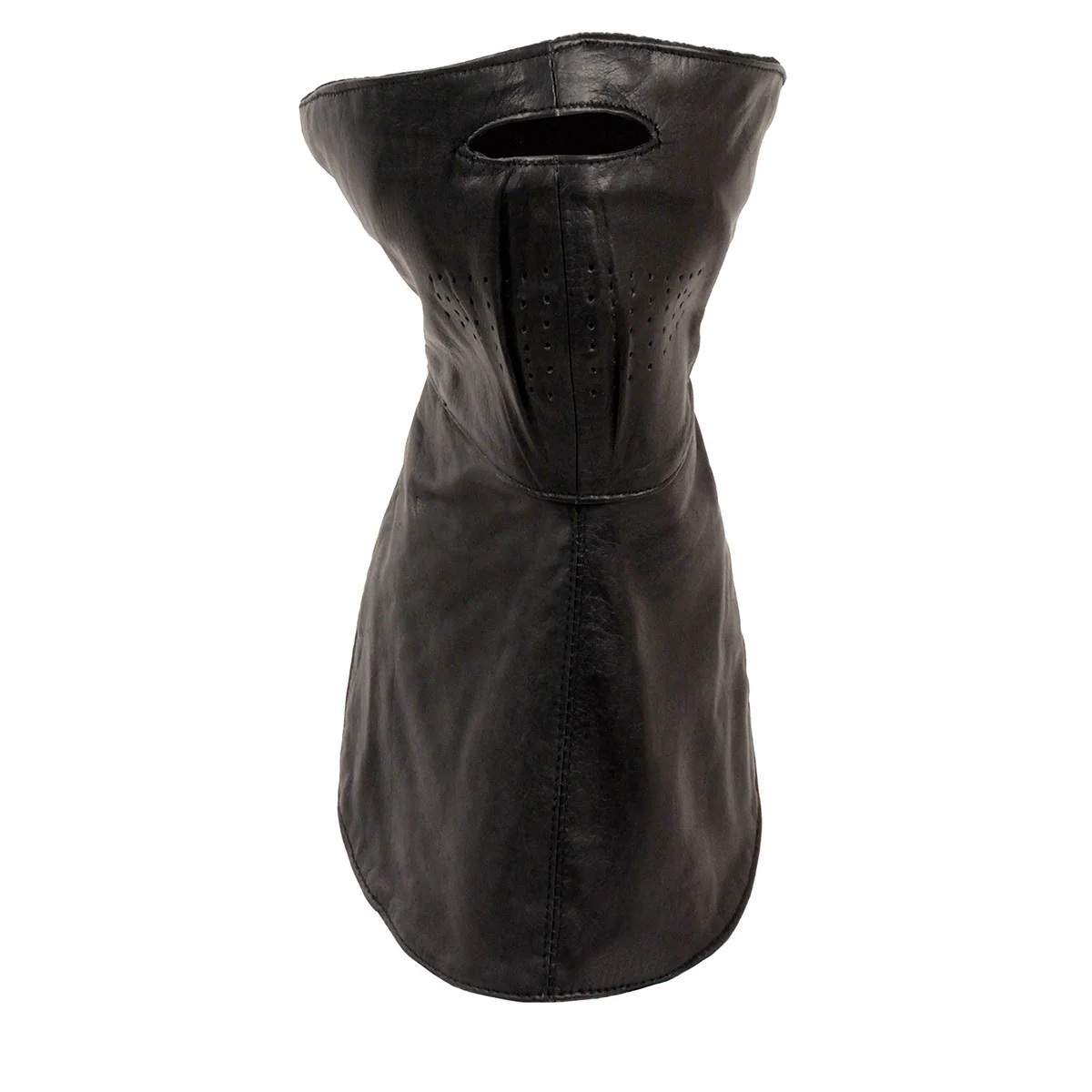 Milwaukee Leather Unisex Black Premium Leather Neck Warmer with Fleece Liners for Cold Weather - Image 12