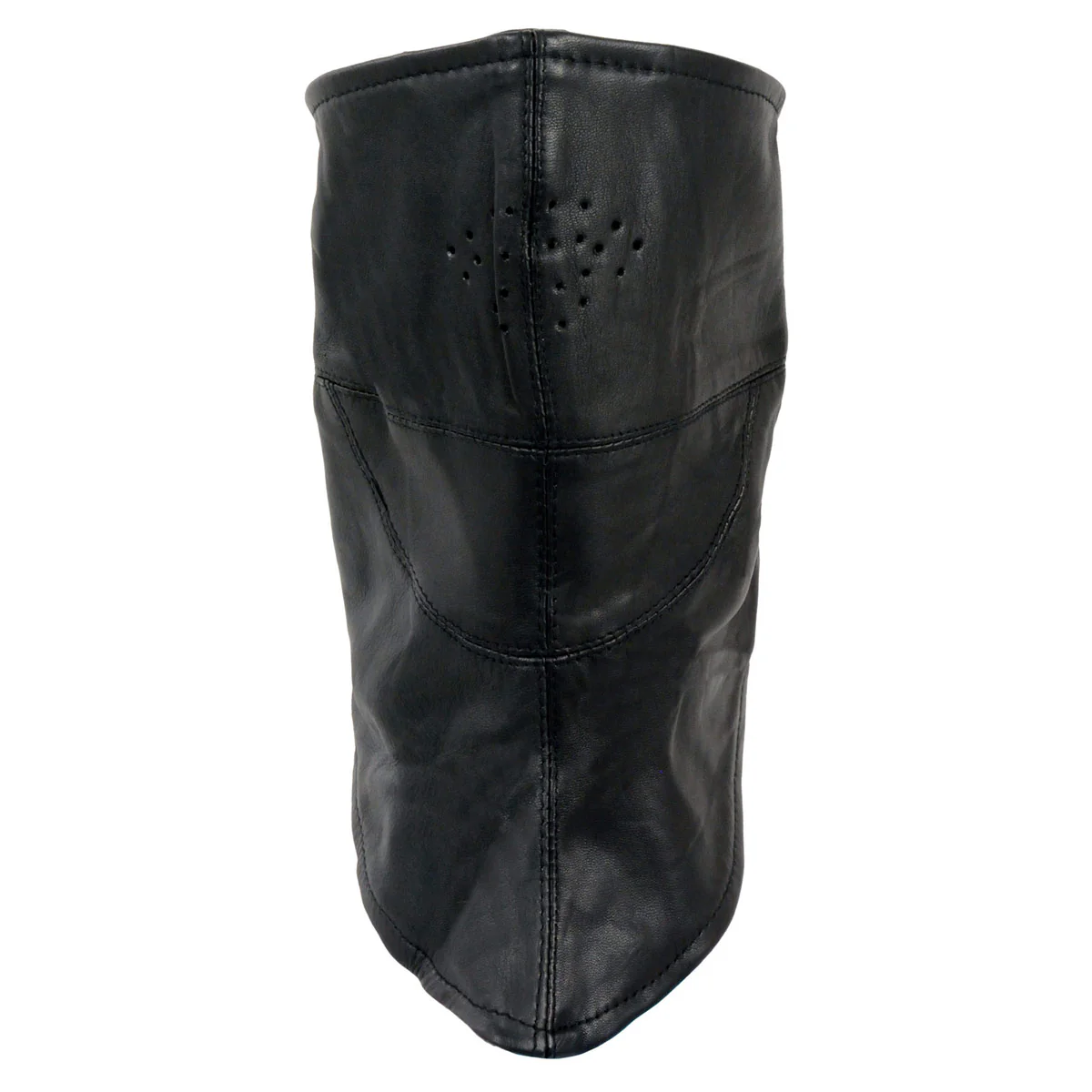 Milwaukee Leather Unisex Black Premium Leather Neck Warmer with Fleece Liners for Cold Weather - Image 14