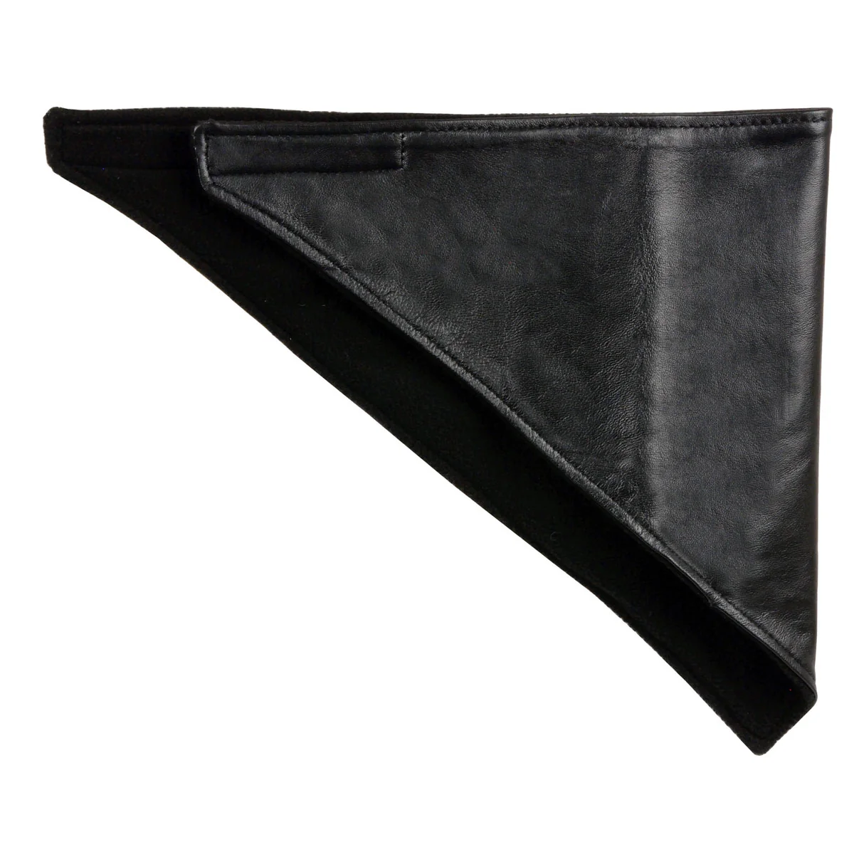 Milwaukee Leather Unisex Black Premium Leather Neck Warmer with Fleece Liners for Cold Weather - Image 16