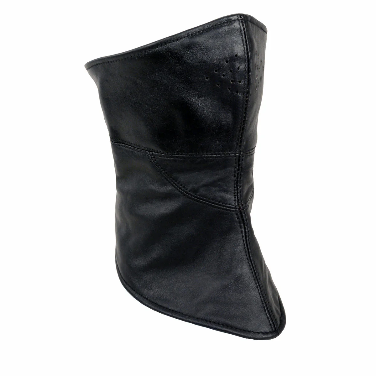 Milwaukee Leather Unisex Black Premium Leather Neck Warmer with Fleece Liners for Cold Weather - Image 7