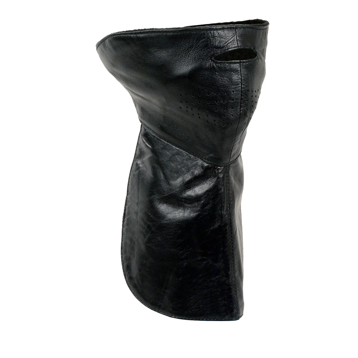 Milwaukee Leather Unisex Black Premium Leather Neck Warmer with Fleece Liners for Cold Weather - Image 8