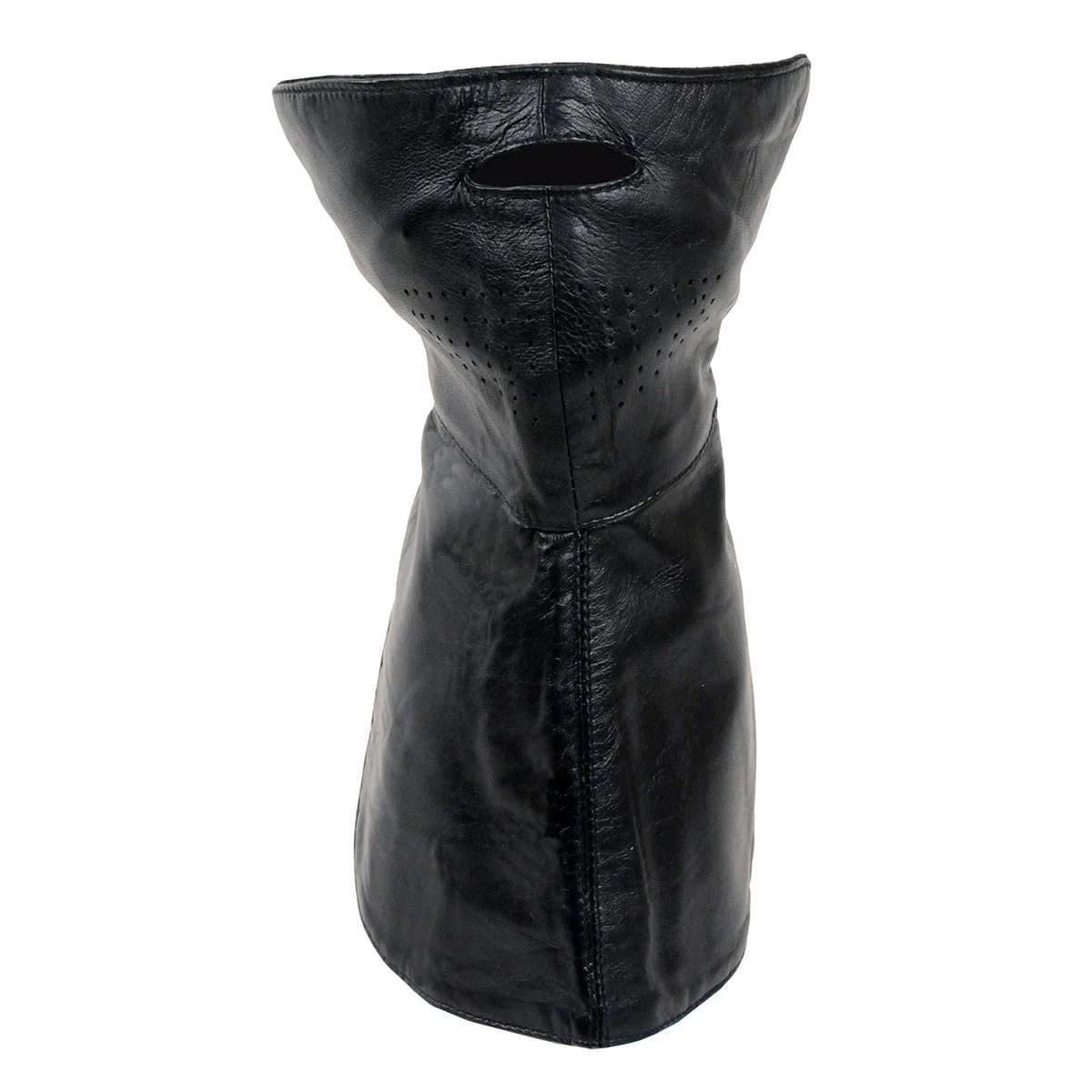 Milwaukee Leather Unisex Black Premium Leather Neck Warmer with Fleece Liners for Cold Weather - Image 9