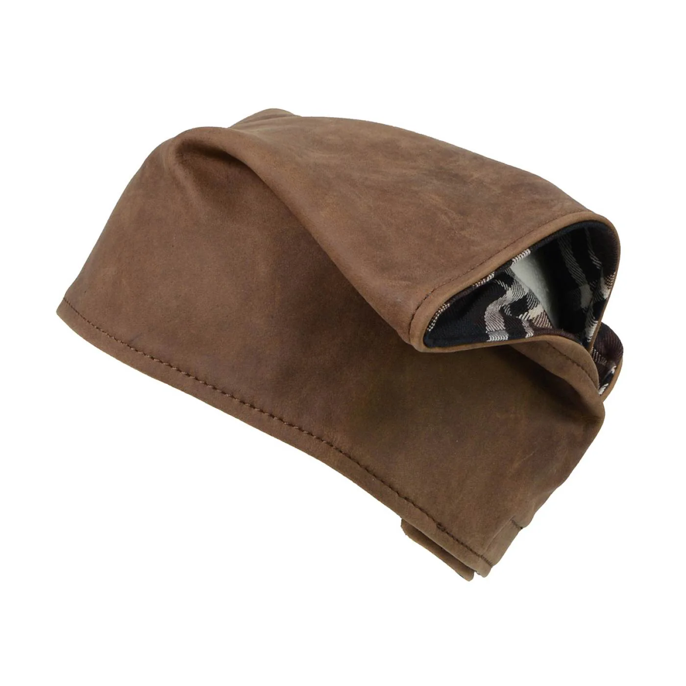 Milwaukee Leather Unisex Brown Leather Neck Warmer - Fleece-Lined Cold Weather Motorcycle Face Cover - MP7590 - Image 10