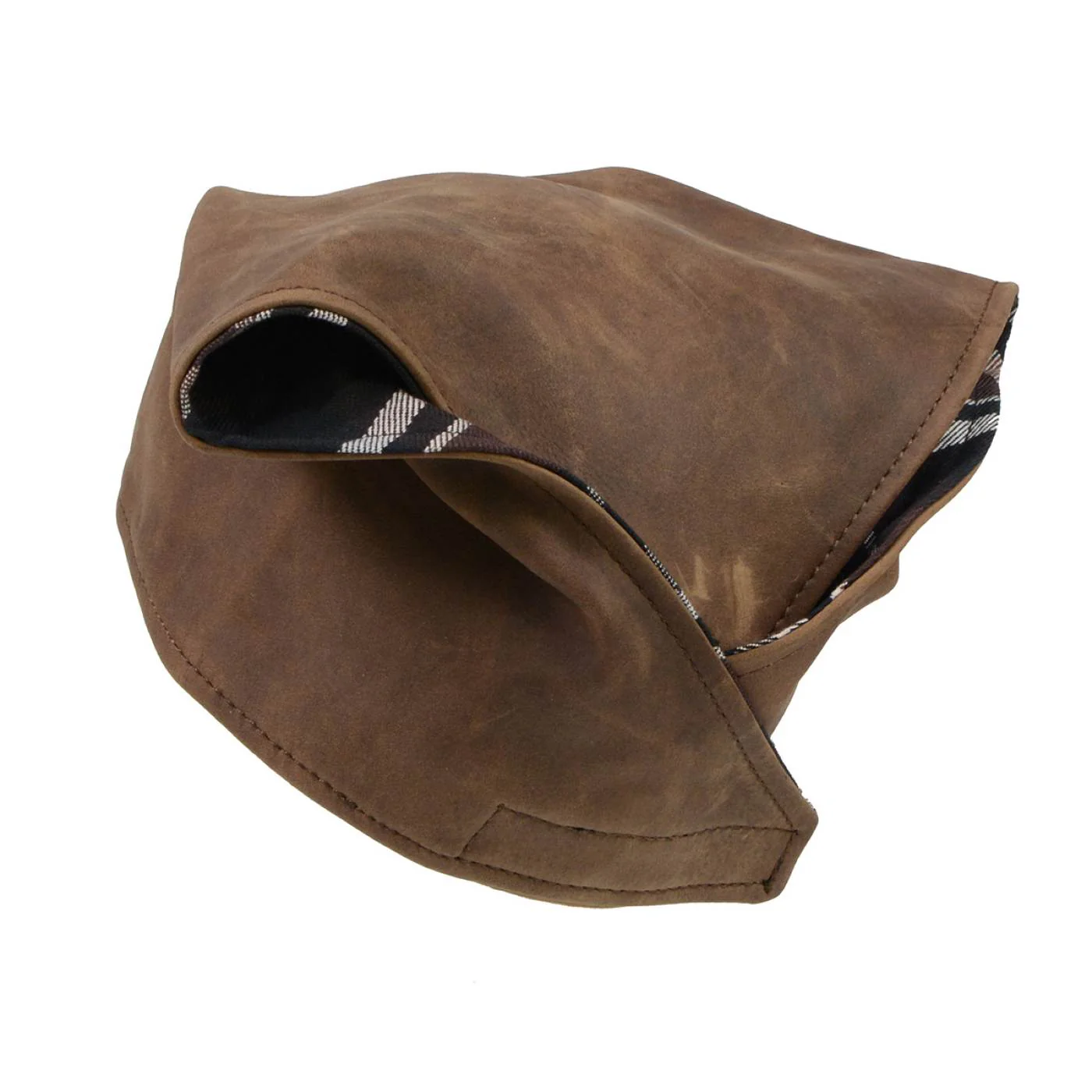 Milwaukee Leather Unisex Brown Leather Neck Warmer - Fleece-Lined Cold Weather Motorcycle Face Cover - MP7590 - Image 11
