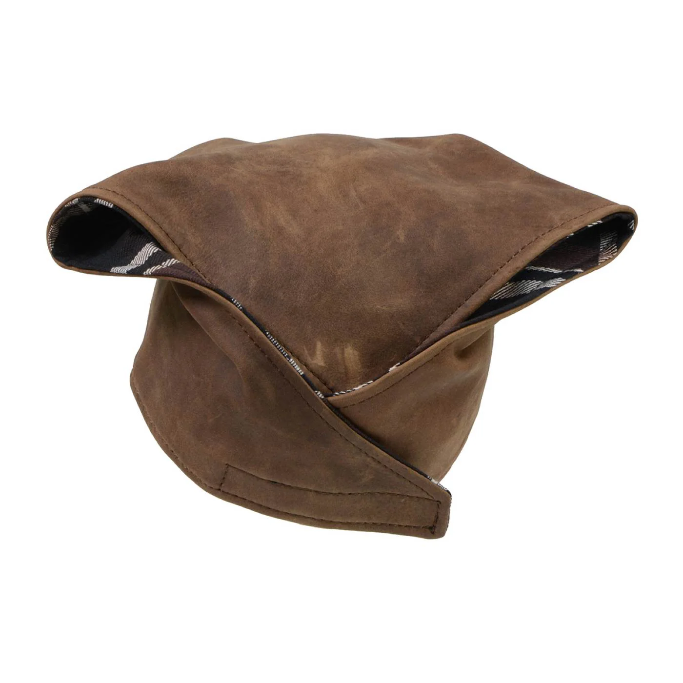 Milwaukee Leather Unisex Brown Leather Neck Warmer - Fleece-Lined Cold Weather Motorcycle Face Cover - MP7590 - Image 12