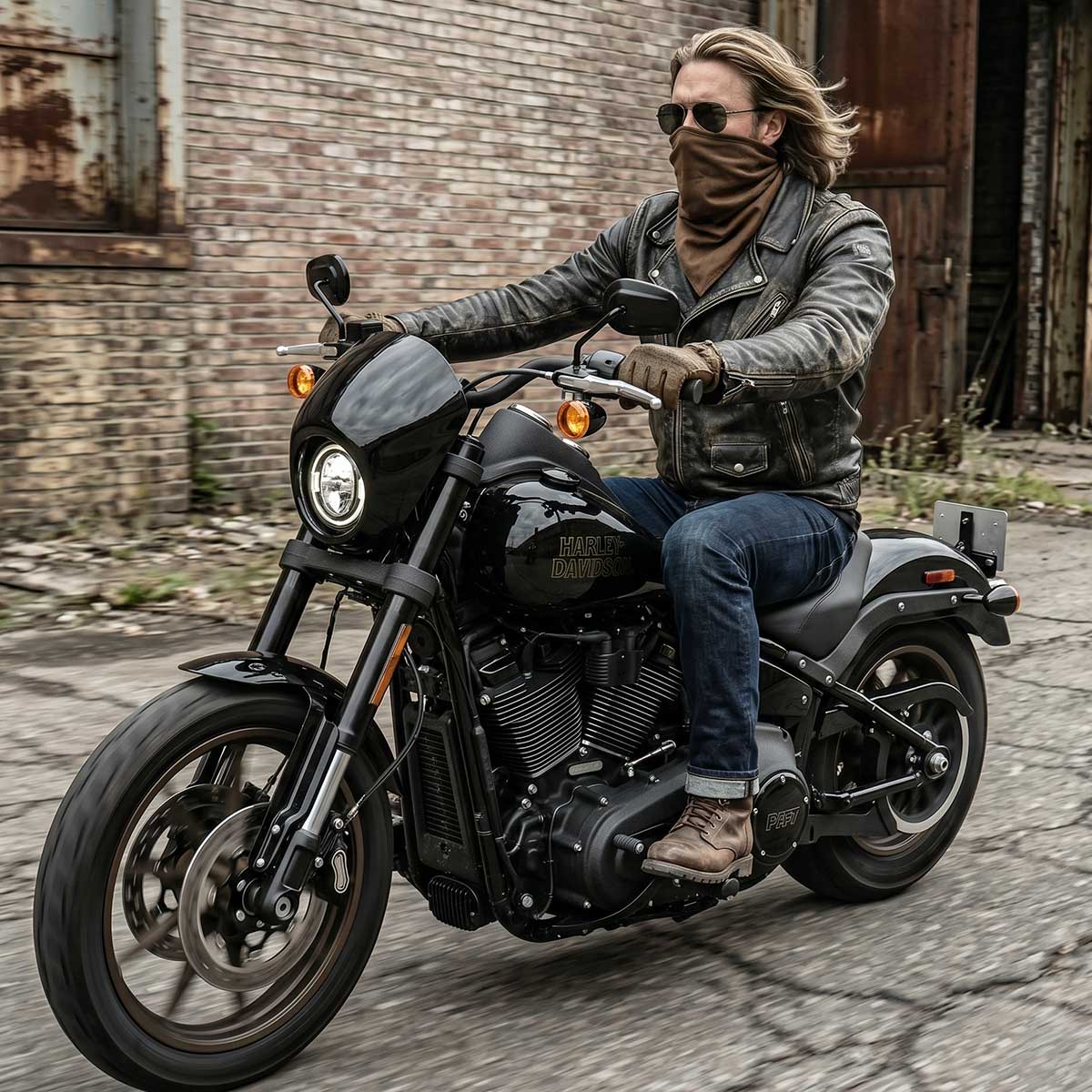 Milwaukee Leather Unisex Brown Leather Neck Warmer - Fleece-Lined Cold Weather Motorcycle Face Cover - MP7590 - Image 7