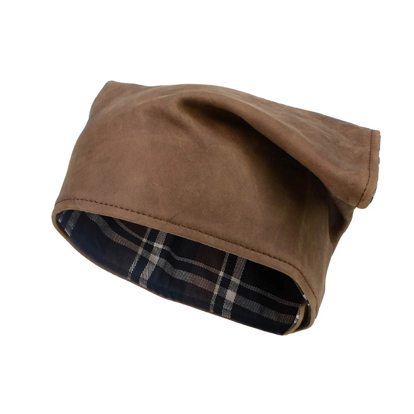 Milwaukee Leather Unisex Brown Leather Neck Warmer - Fleece-Lined Cold Weather Motorcycle Face Cover - MP7590 - Image 9