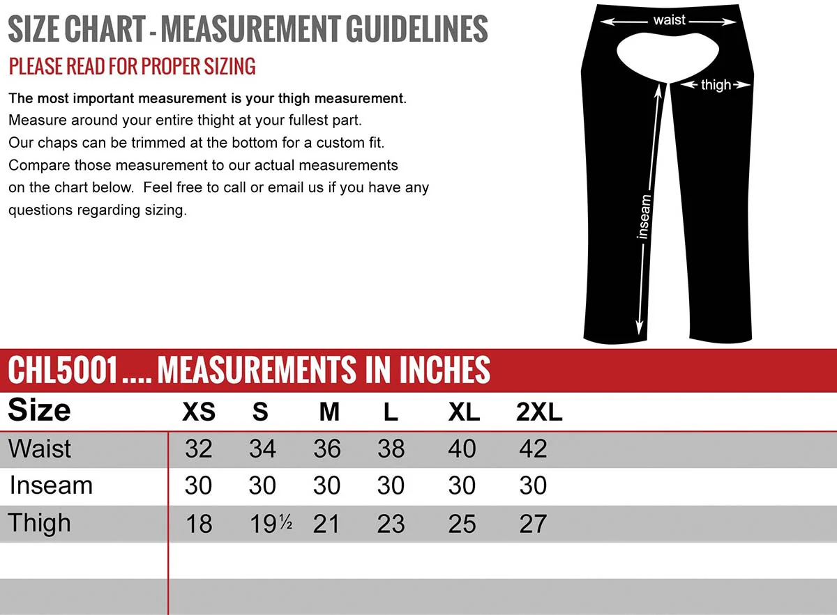Milwaukee Leather USA MADE MLCHL5001 Women's Black Shade Premium Leather Motorcycle Chaps - Image 3