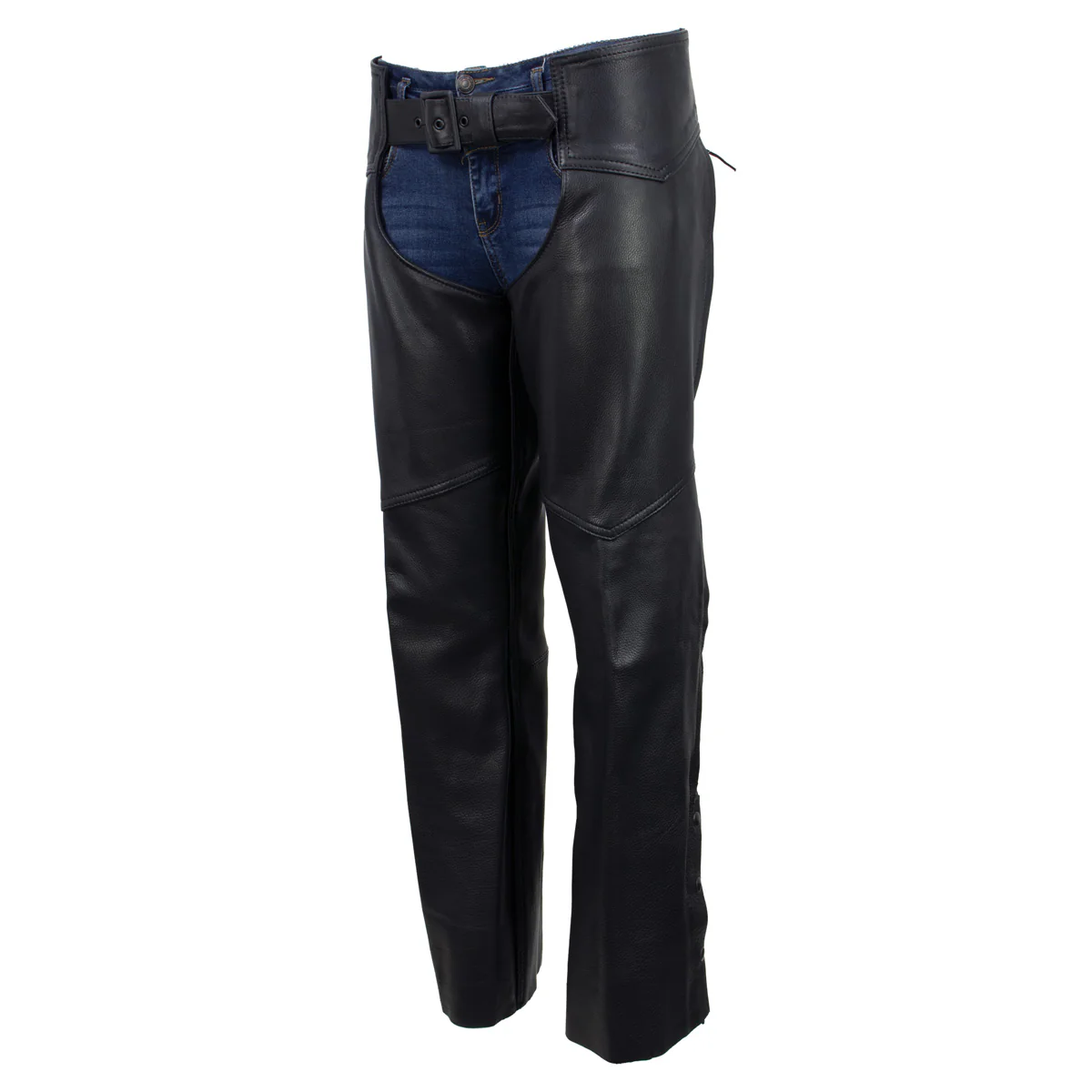 Milwaukee Leather USA MADE MLCHL5001 Women's Black Shade Premium Leather Motorcycle Chaps - Image 9