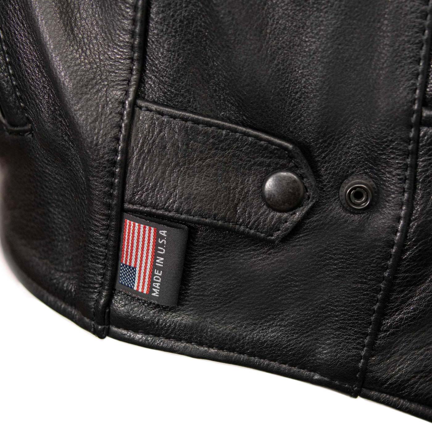 Milwaukee Leather USA MADE MLJKM5003 Men's Black Echo Premium Leather Motorcycle Jacket with Reflective Piping - Image 10