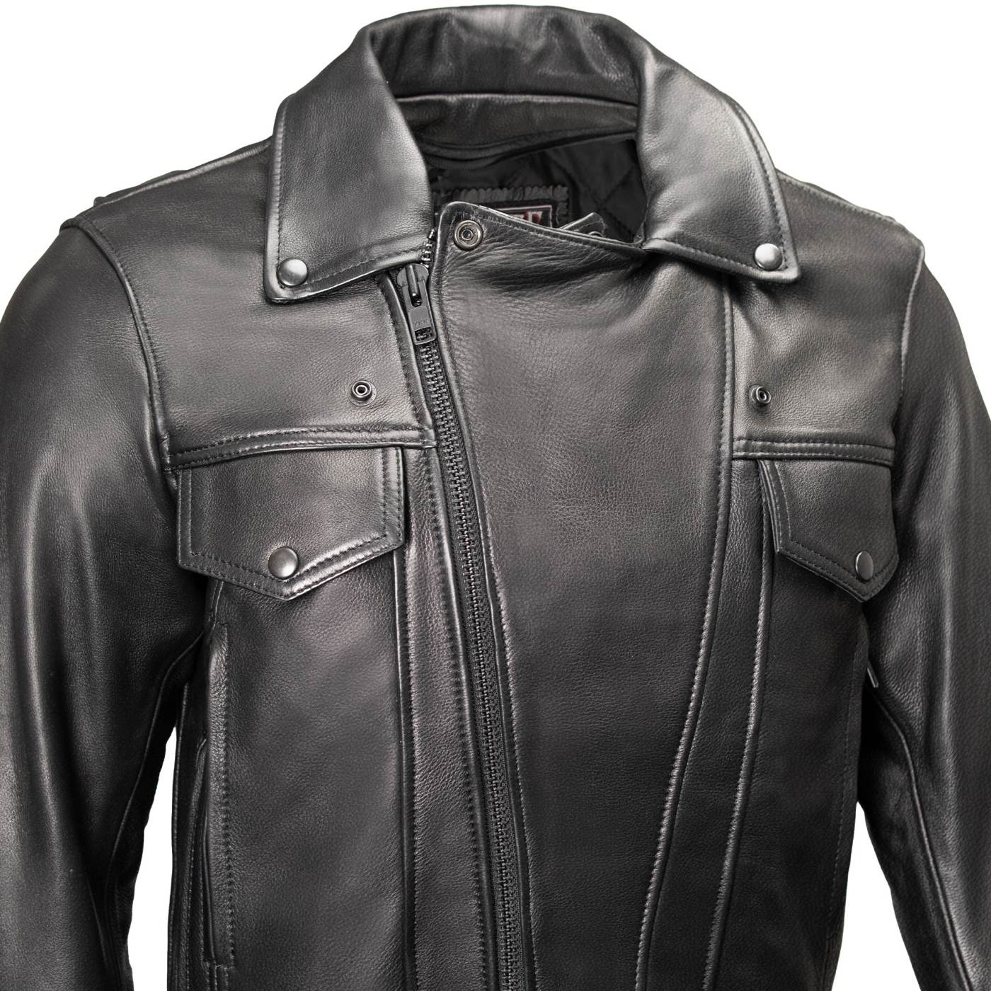 Milwaukee Leather USA MADE MLJKM5008 Men's Black Revolve Premium Leather Vented Motorcycle Jacket - Image 6