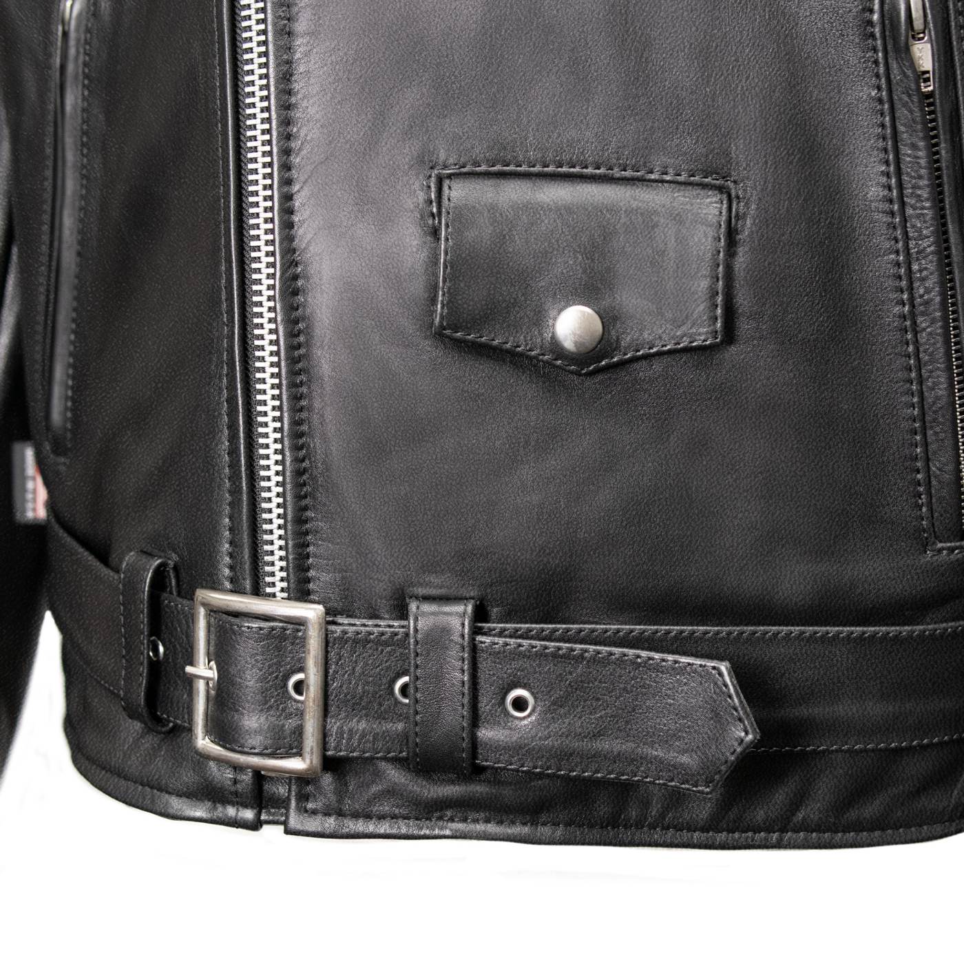 Milwaukee Leather USA MADE MLJKM5009 Men's Black The Dean Premium Leather Throwback Motorcycle Jacket - Image 8