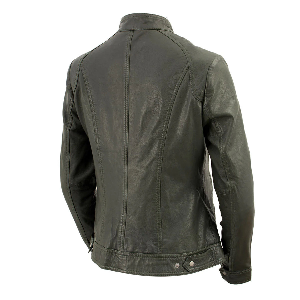 Milwaukee Leather Vintage SFL2811 Women's Olive Zipper Front Motorcycle Casual Fashion Leather Jacket - Image 5