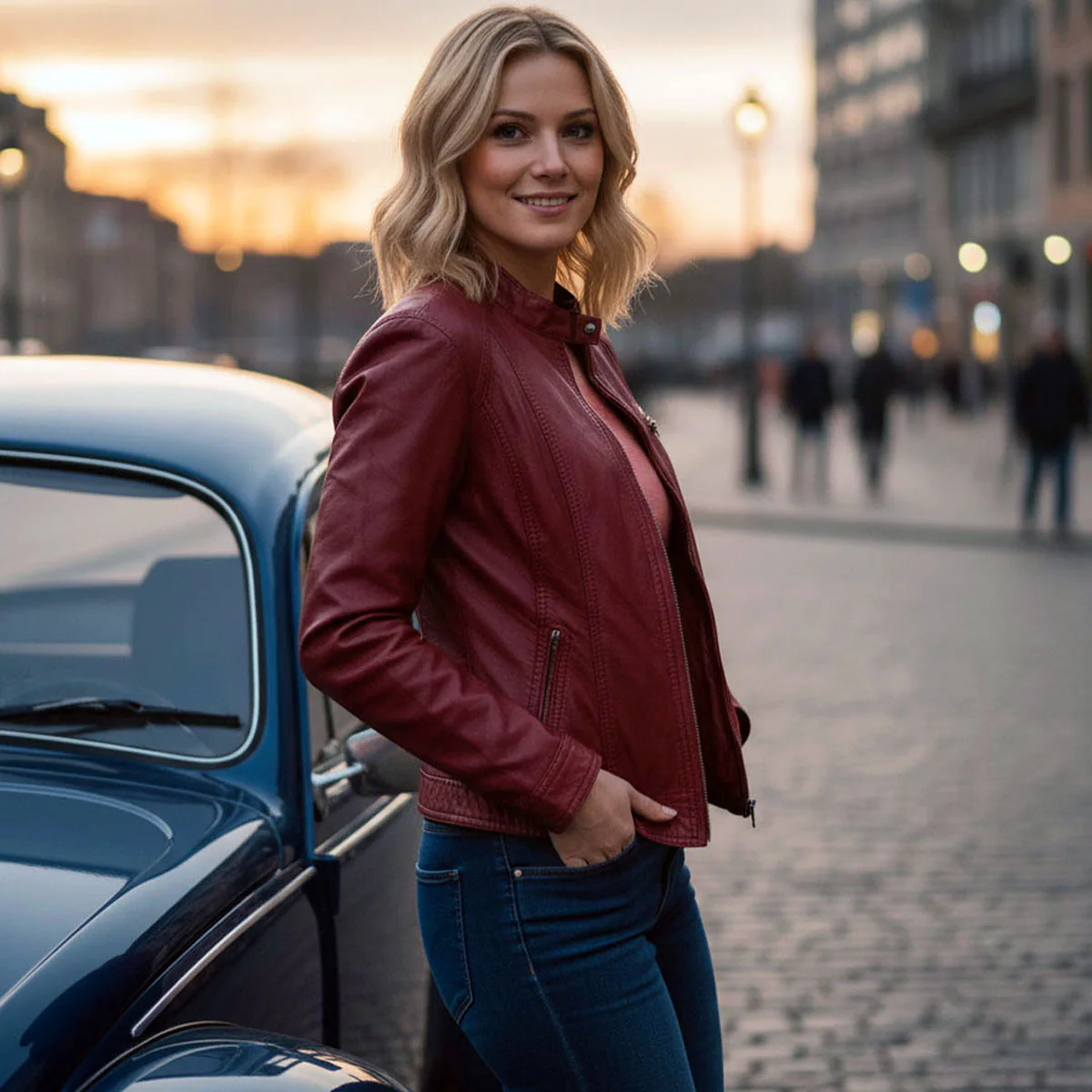 Milwaukee Leather Vintage SFL2811 Women's Red Zipper Front Motorcycle Casual Fashion Leather Jacket - Image 4