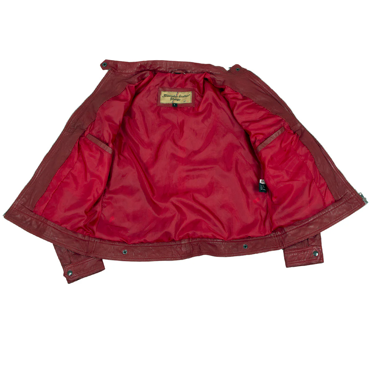 Milwaukee Leather Vintage SFL2811 Women's Red Zipper Front Motorcycle Casual Fashion Leather Jacket - Image 7