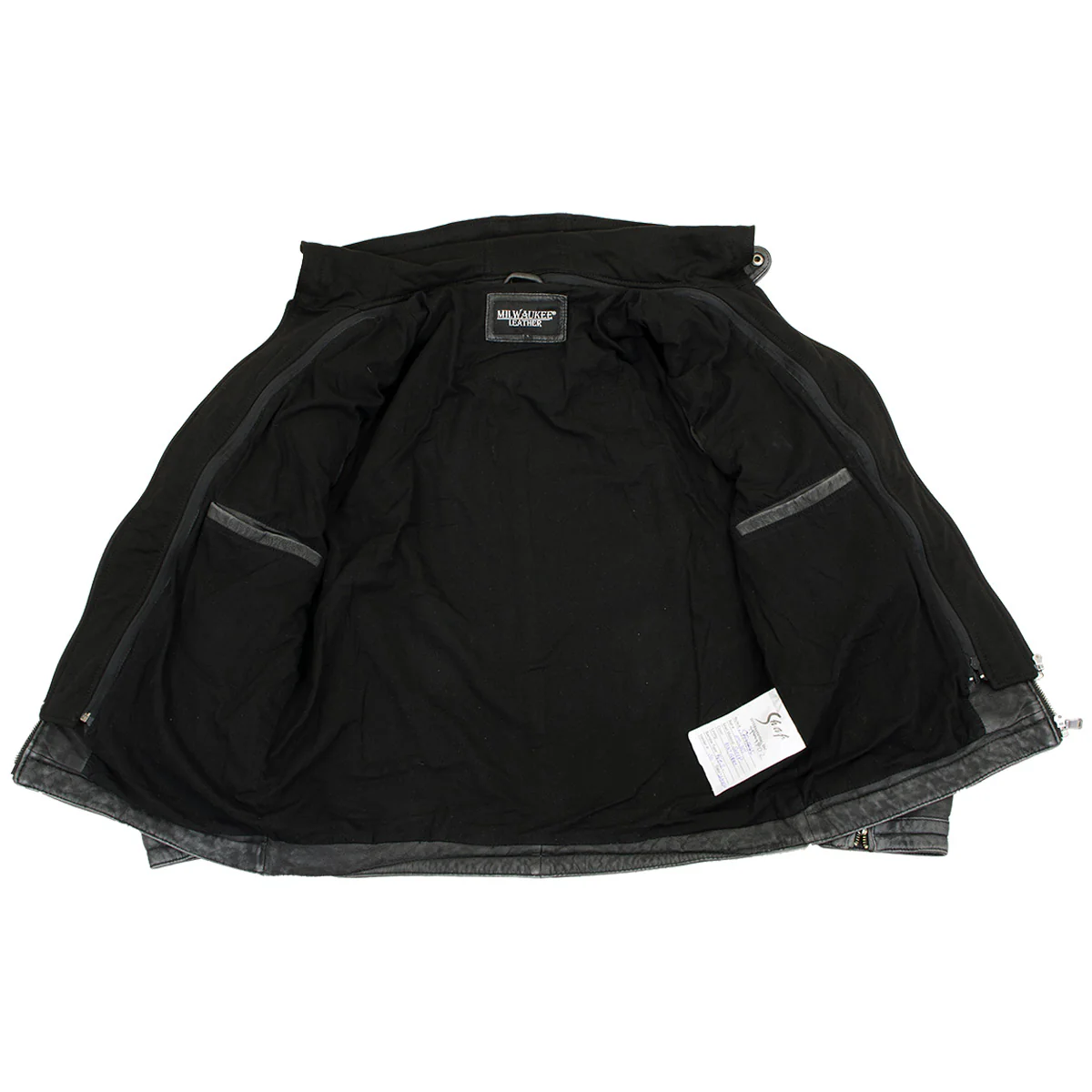 Milwaukee Leather Vintage SFM1802 Men's Black Nubuck Leather Motorcycle Style Fashion Leather Jacket with Hoodie - Image 2