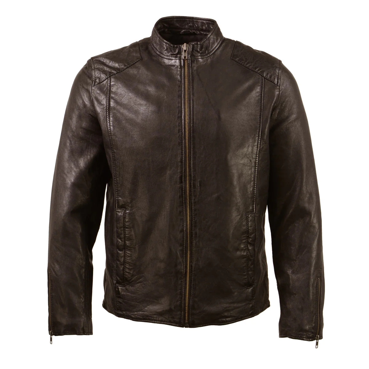 Milwaukee Leather Vintage SFM1803 Men's Brown Leather Moto Style Fashion Jacket - Image 7