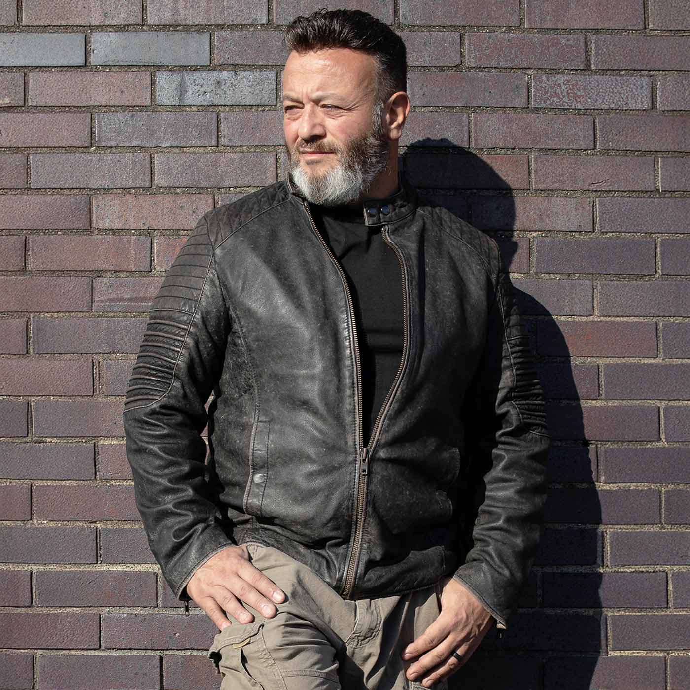 Milwaukee Leather Vintage SFM1808 Men's Black Leather Seamed Shoulder Zipper Front Jacket - Image 4