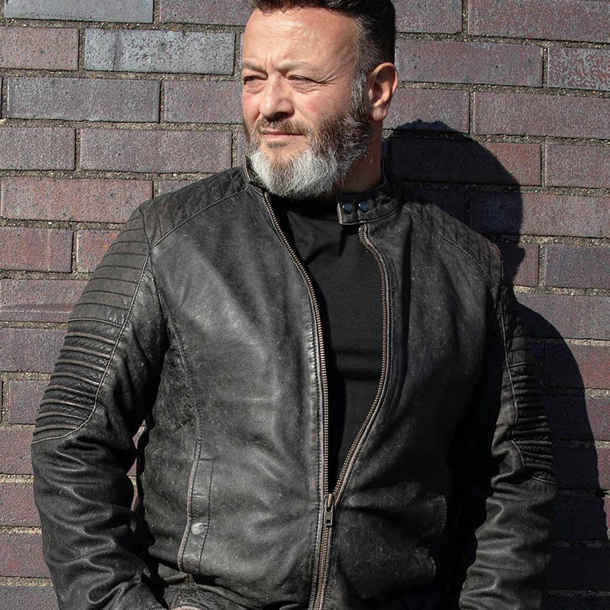 Milwaukee Leather Vintage SFM1808 Men's Brown Leather Seamed Shoulder Zipper Front Jacket - Image 2