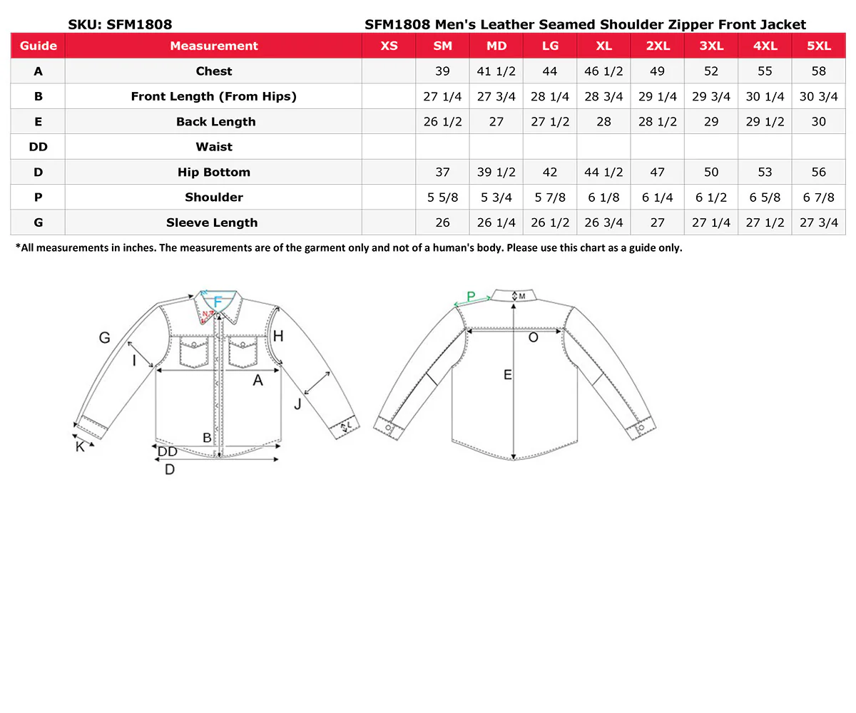 Milwaukee Leather Vintage SFM1808 Men's Brown Leather Seamed Shoulder Zipper Front Jacket - Image 3
